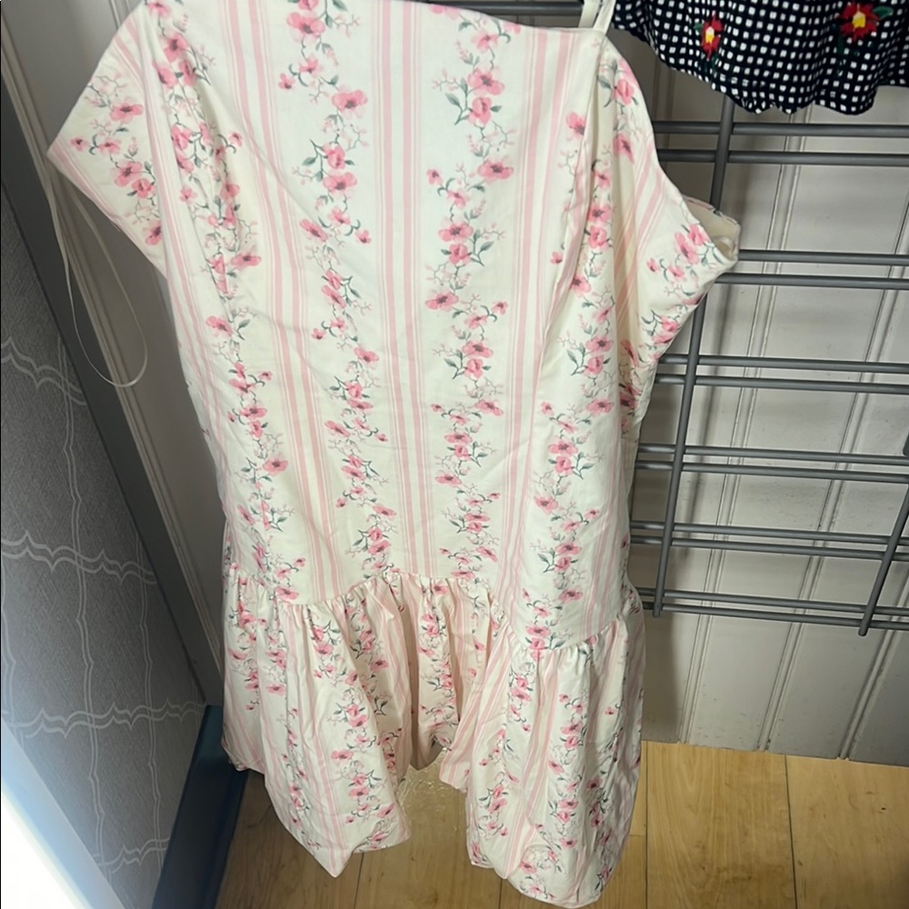 Thirty/Thirty LA Floral Pink and White Bubble Dress